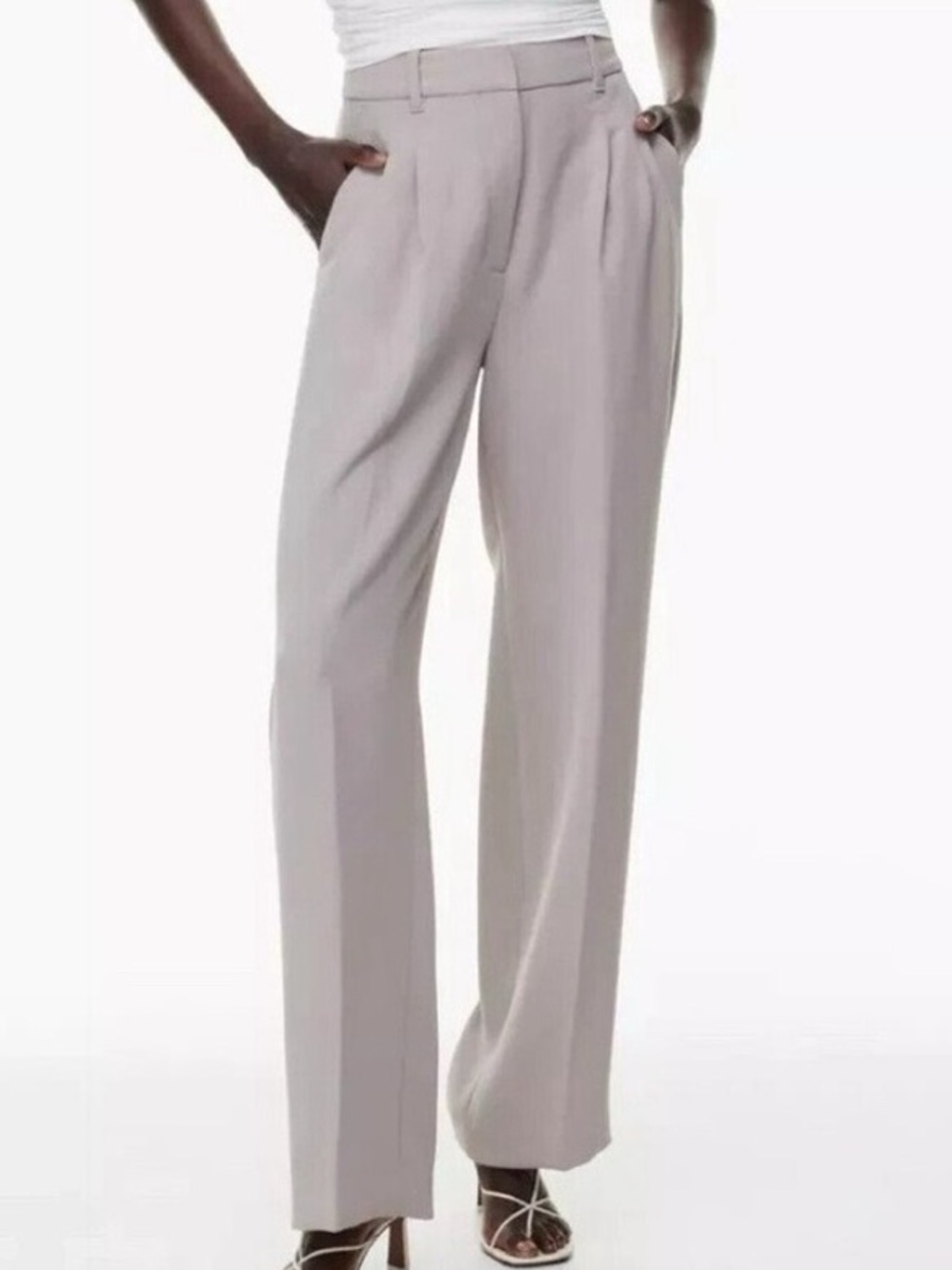 Aritzia Wilfred The Effortless Pant Crepette (Morado Grey)